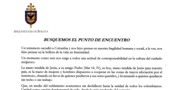 mensaje del arzobispo 
